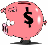 Picture of a cartoon piggy bank