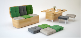 Picture of a transforming sofa