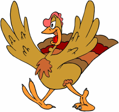 Cartoon of a turkey