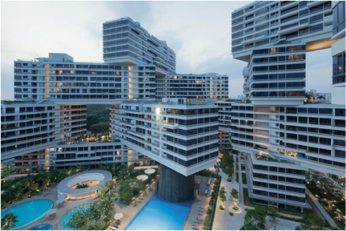 Picture of the interlace apartments in Singapore