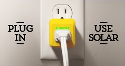 Picture of an outlet and a cord for solar outlets