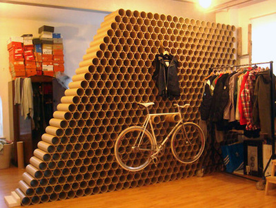 cardboard tubing bike rack
