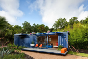 Picture of a storage container converted into a home