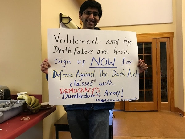 Arvind Kannan holding a poster joined us from Boston