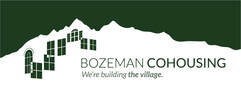 Bozeman cohousing logo house in hill