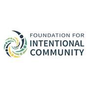 Foundation for Intentional Community logo multi-colored swirl